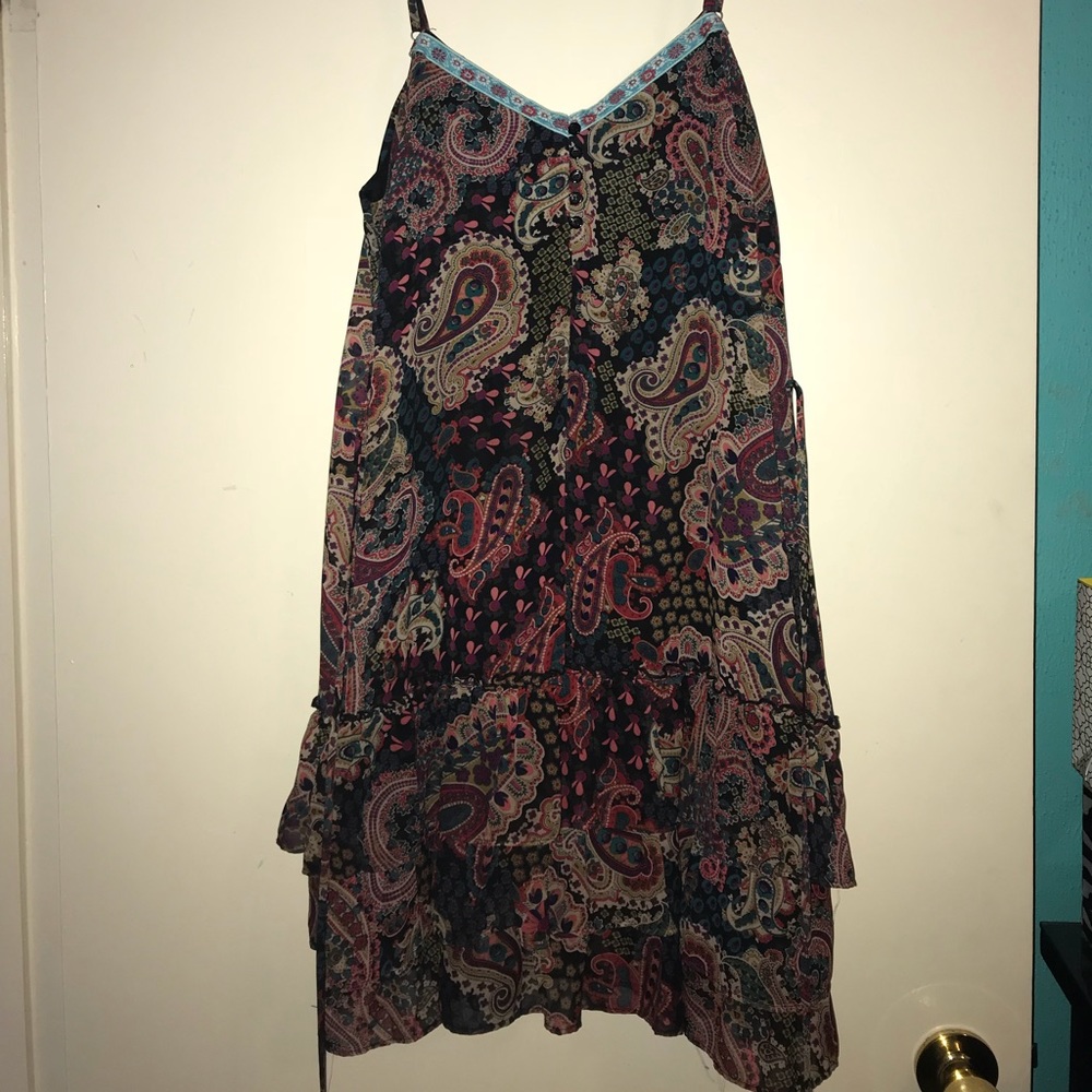 Spaghetti strap patterned dress